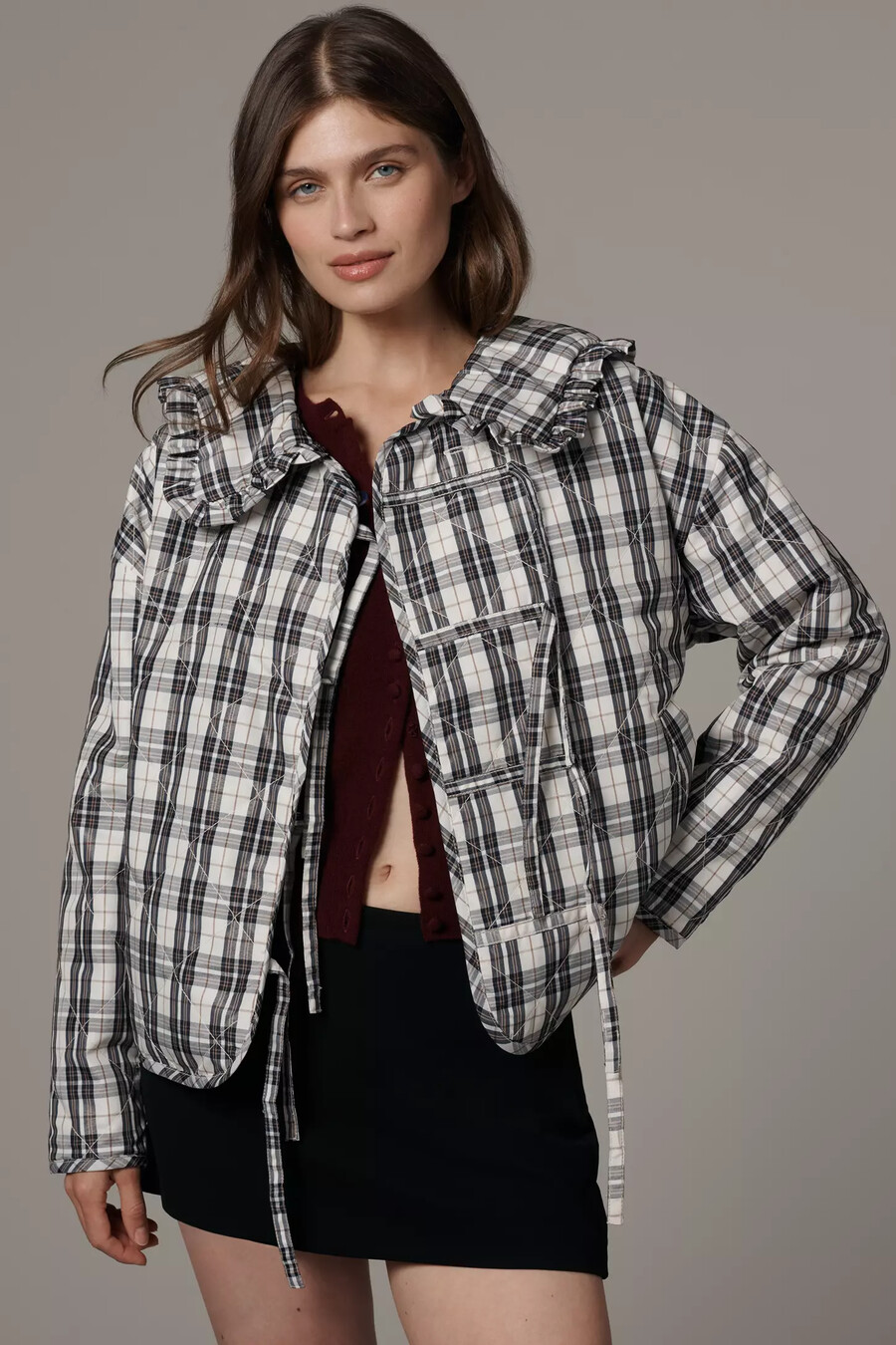 die gesteppte karojacke „hazel von maeve