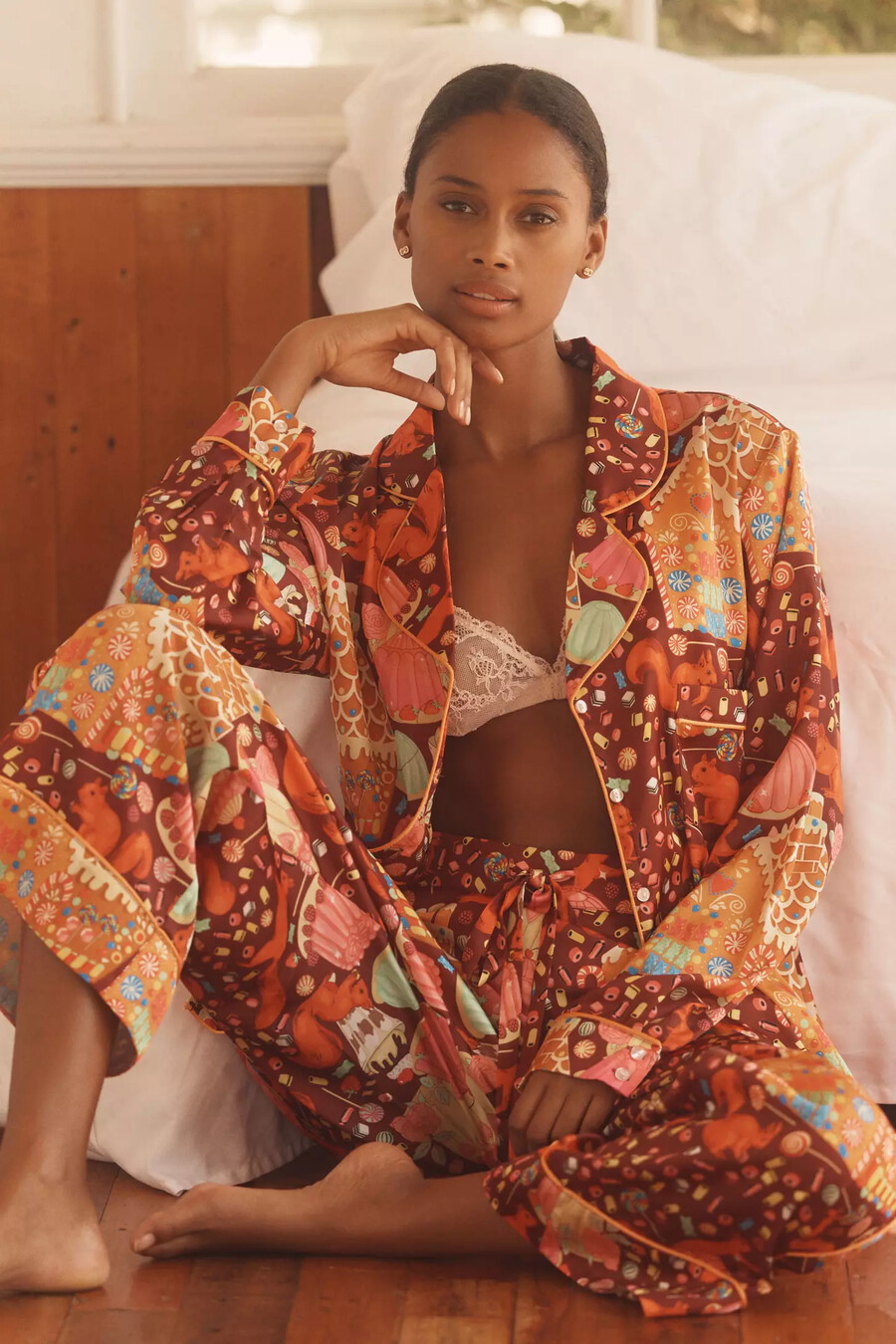 karen mabon sweet as a nut klassisches pyjama-set