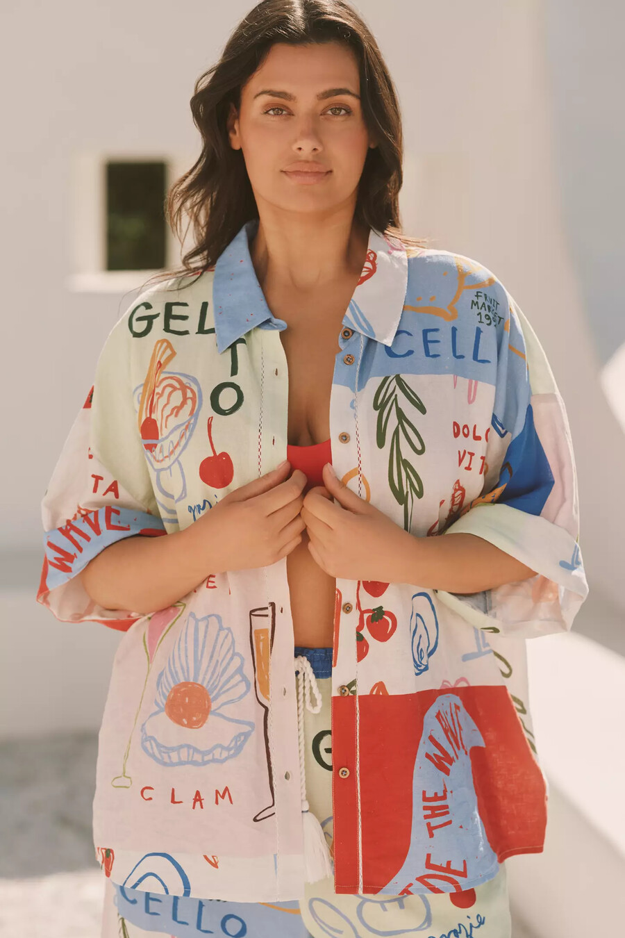 jordan nickson x celandine leinenbluse mit blockdruck
