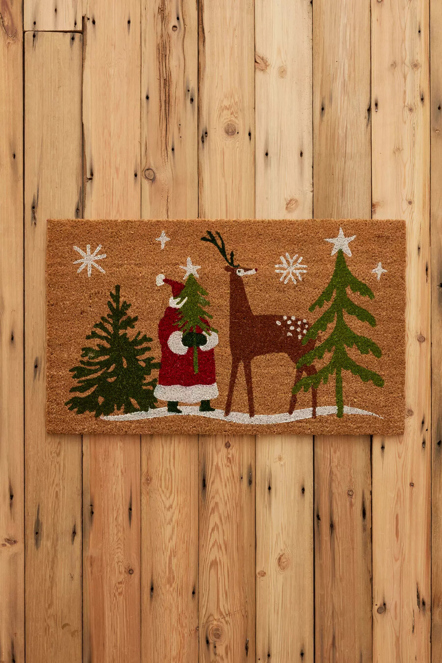 now designs fußmatte mit rentier-weihnachtsmannmotiv