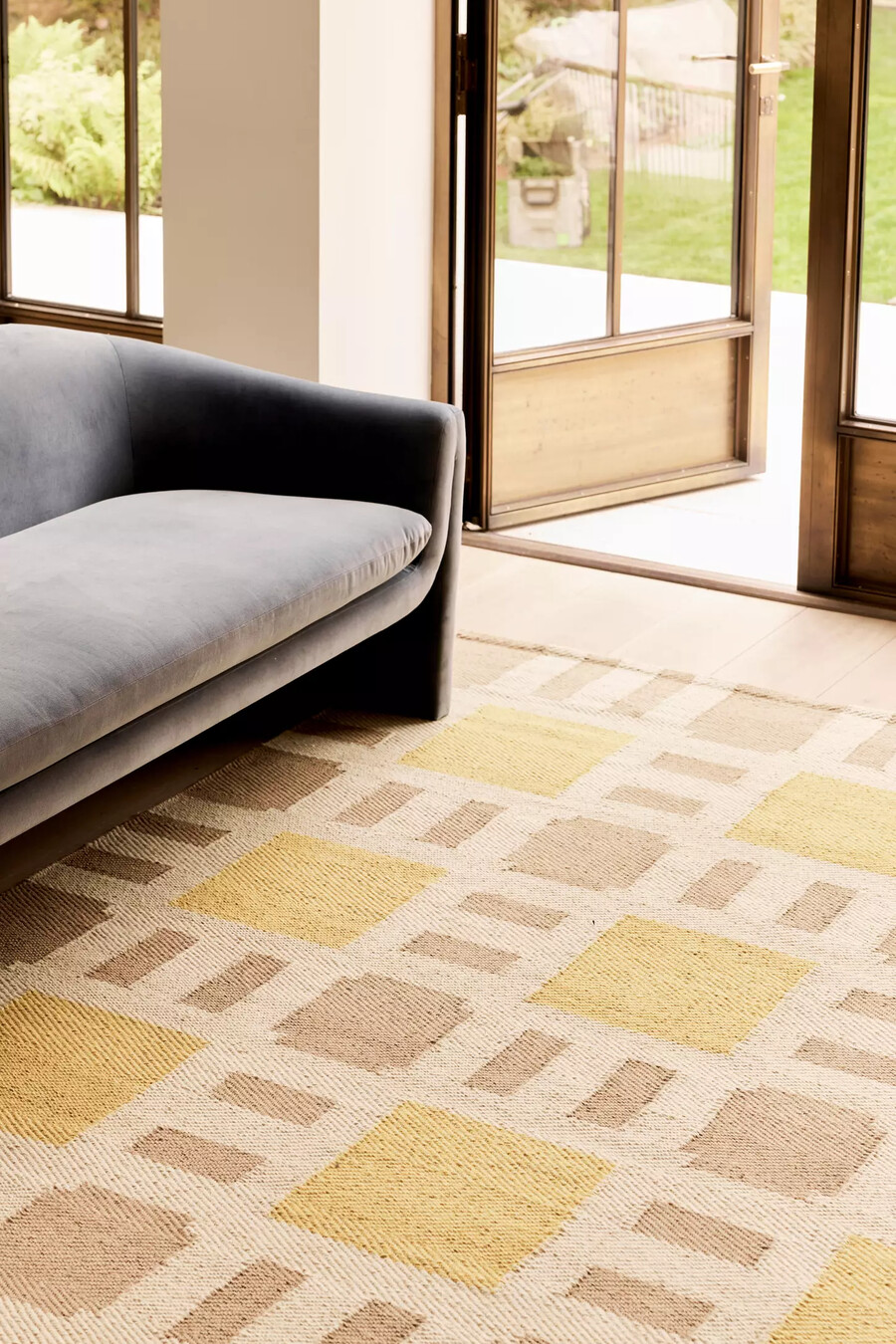 layered x evelina kroon sunny side up jute-teppich