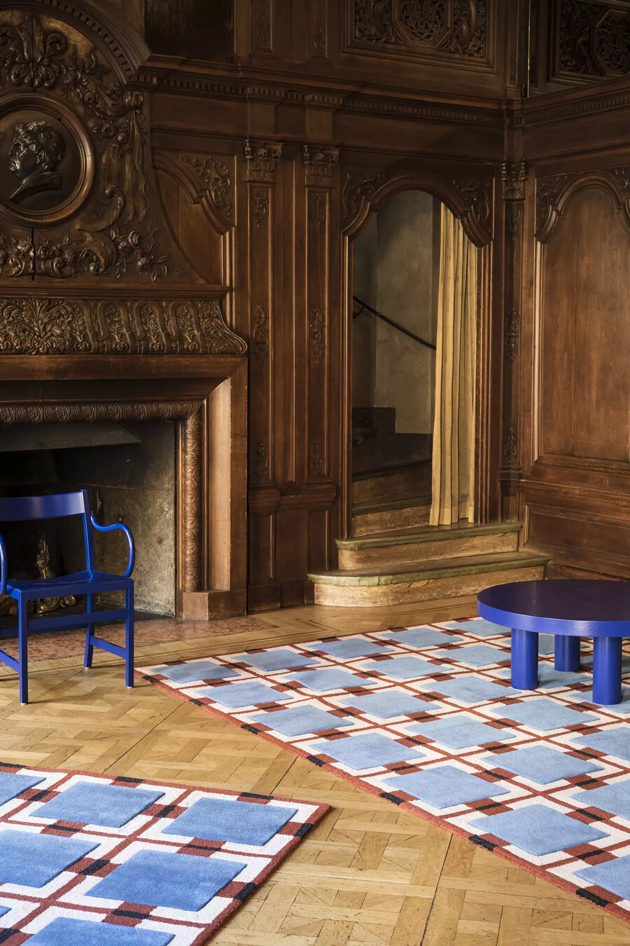 layered x evelina kroon berry rain wollteppich