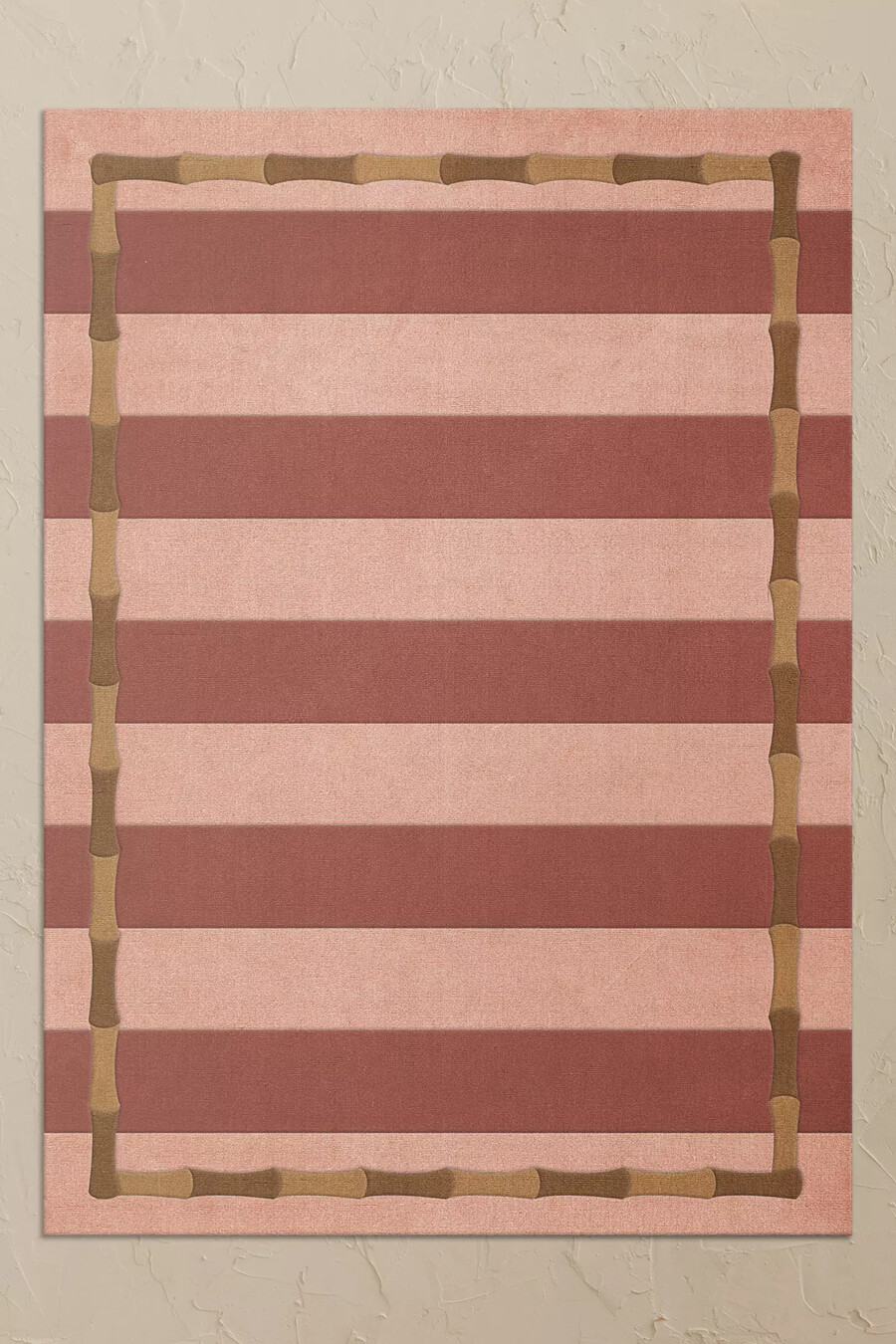 layered x alice crawley bambusstreifen-wollteppich