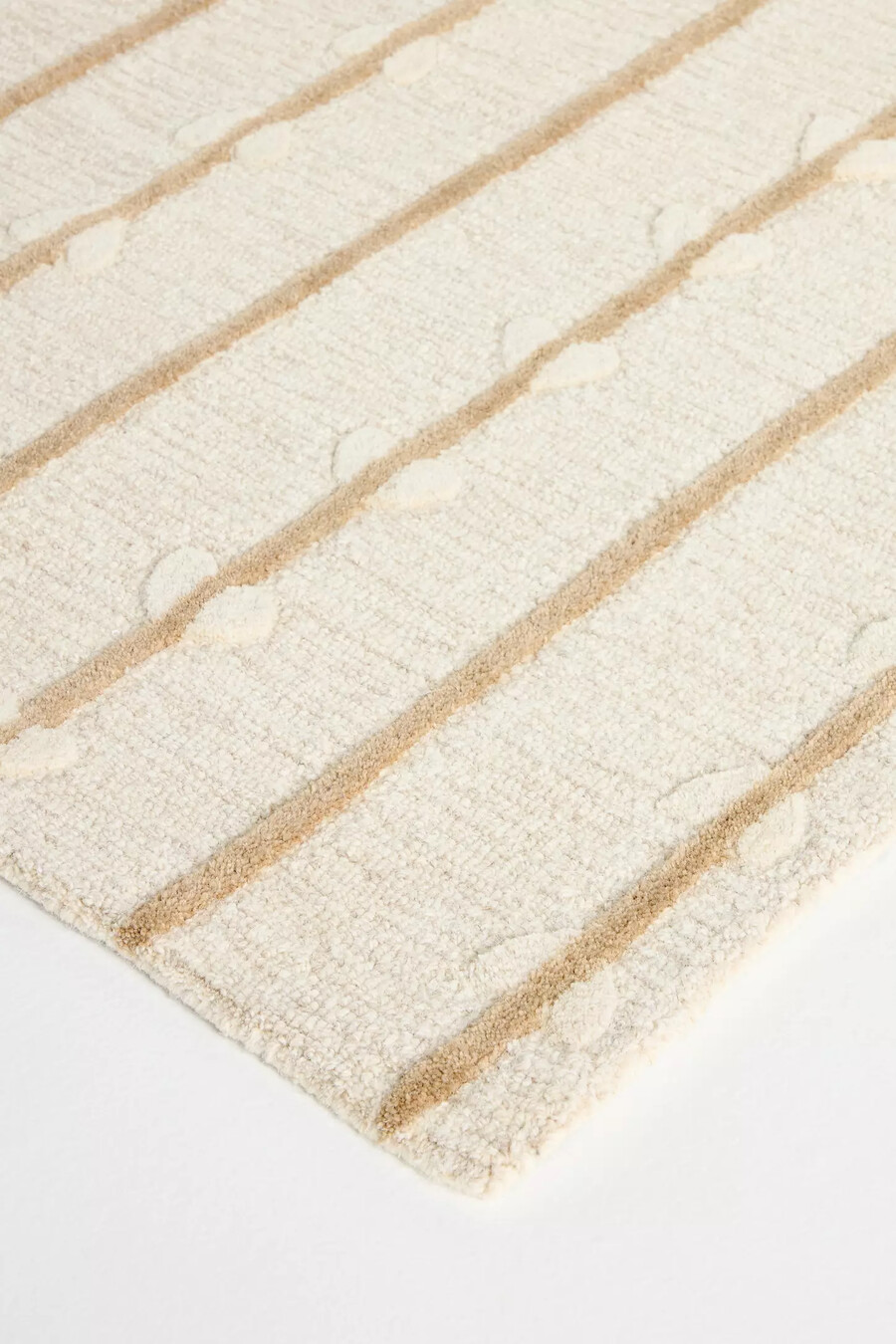 gestufter wollteppich mit streifen