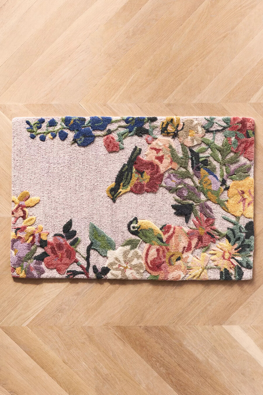 nathalie lete handgetufteter wollteppich mit blumenmuster