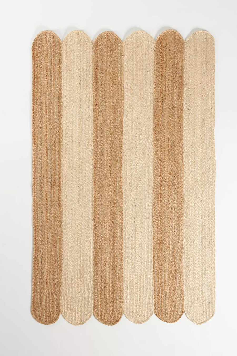gestreifter jute-teppich