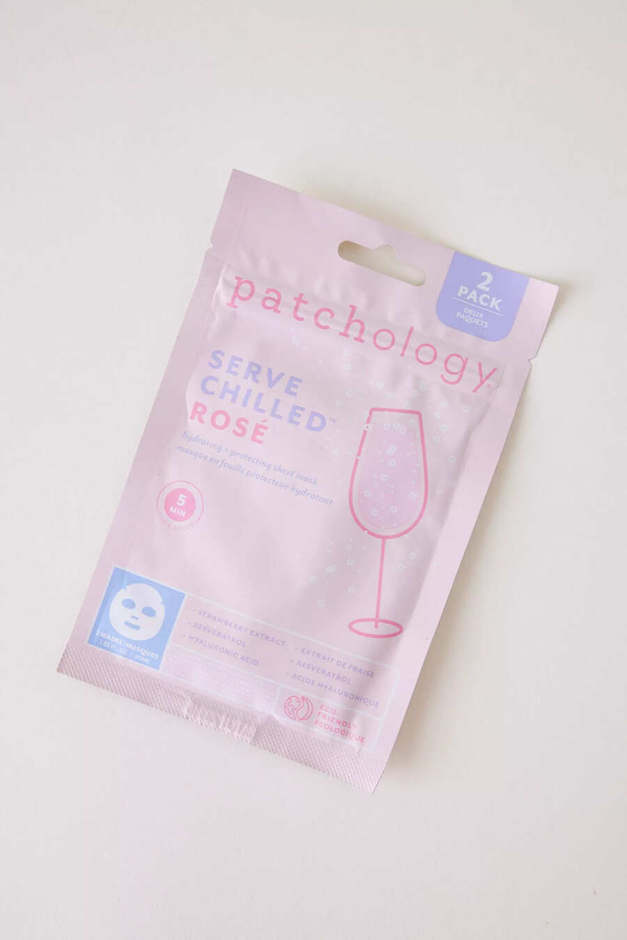 patchology served chilled rosé feuchtigkeitsspendende und schützende tuchmaske 2er-set
