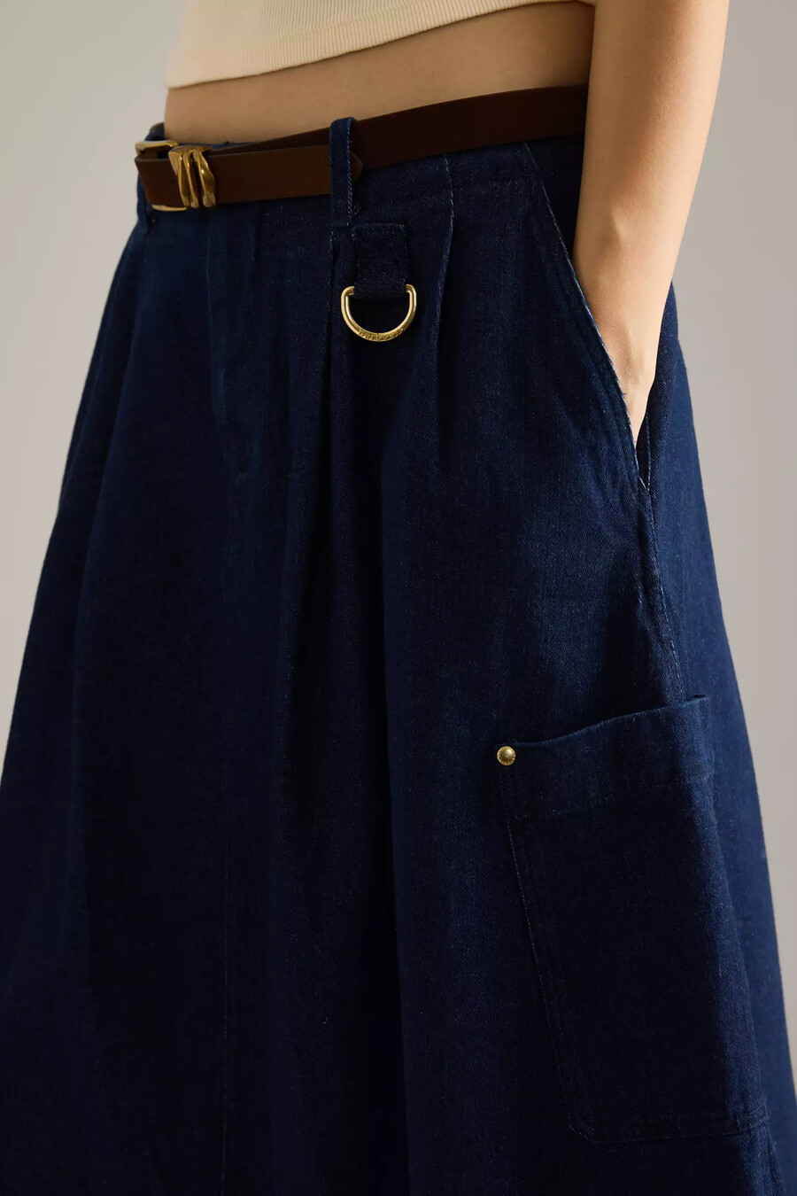 barbour saima denim-midirock