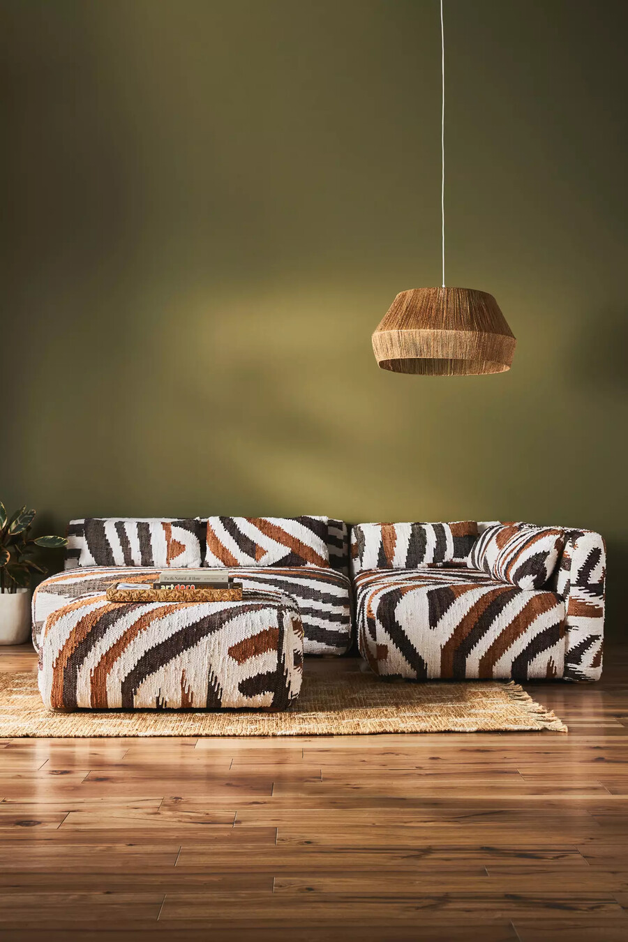 gewebter asa kori modularer ottoman