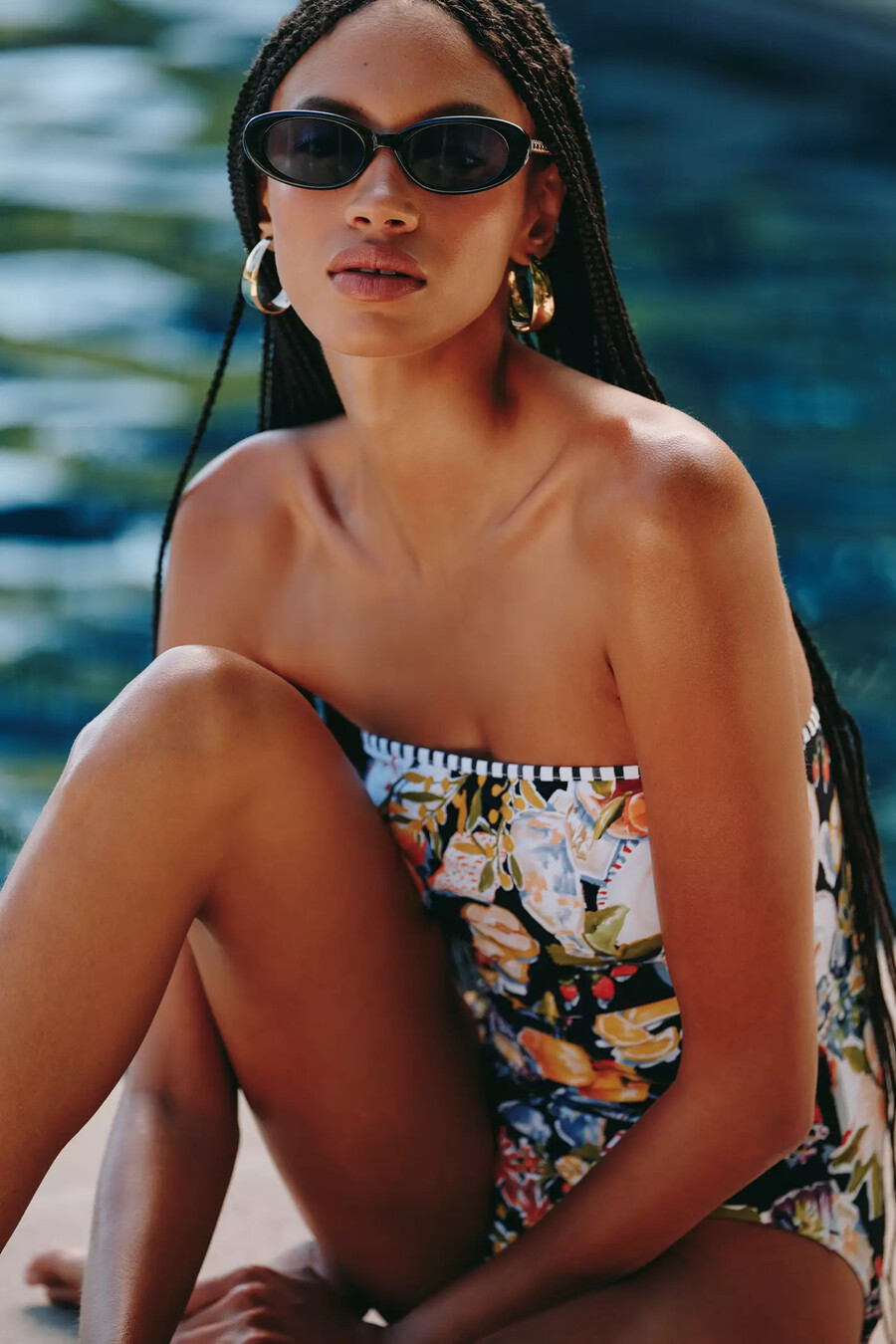 seafolly riviera coast bandeau badeanzug