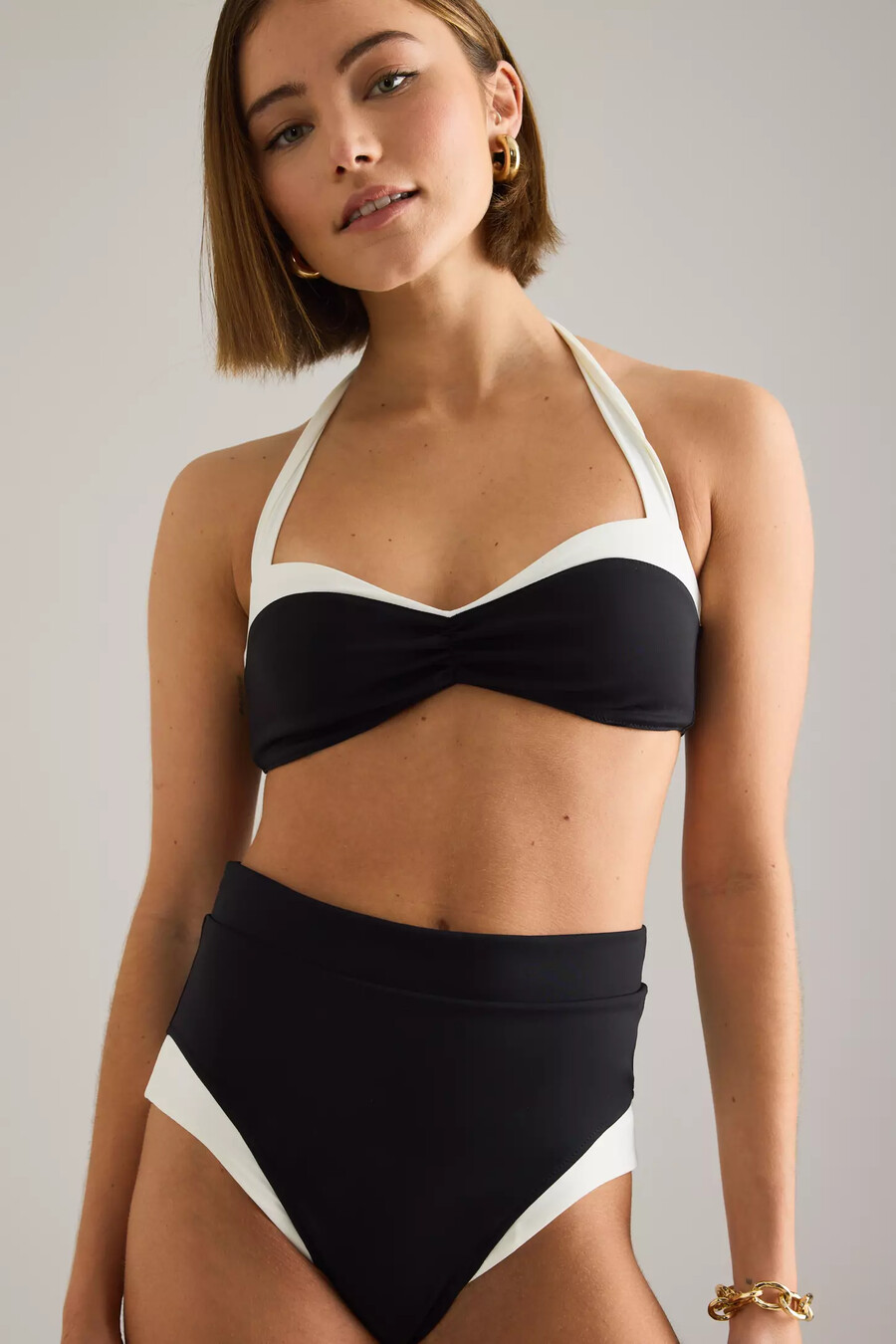 away that day cote dazur high-waisted bikini bottoms