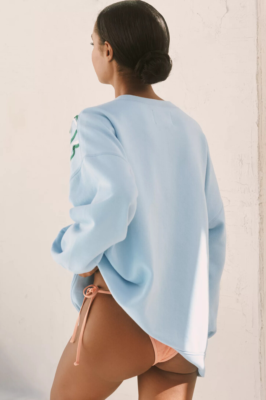 celandine-verziertes sweatshirt mit rundhalsausschnitt