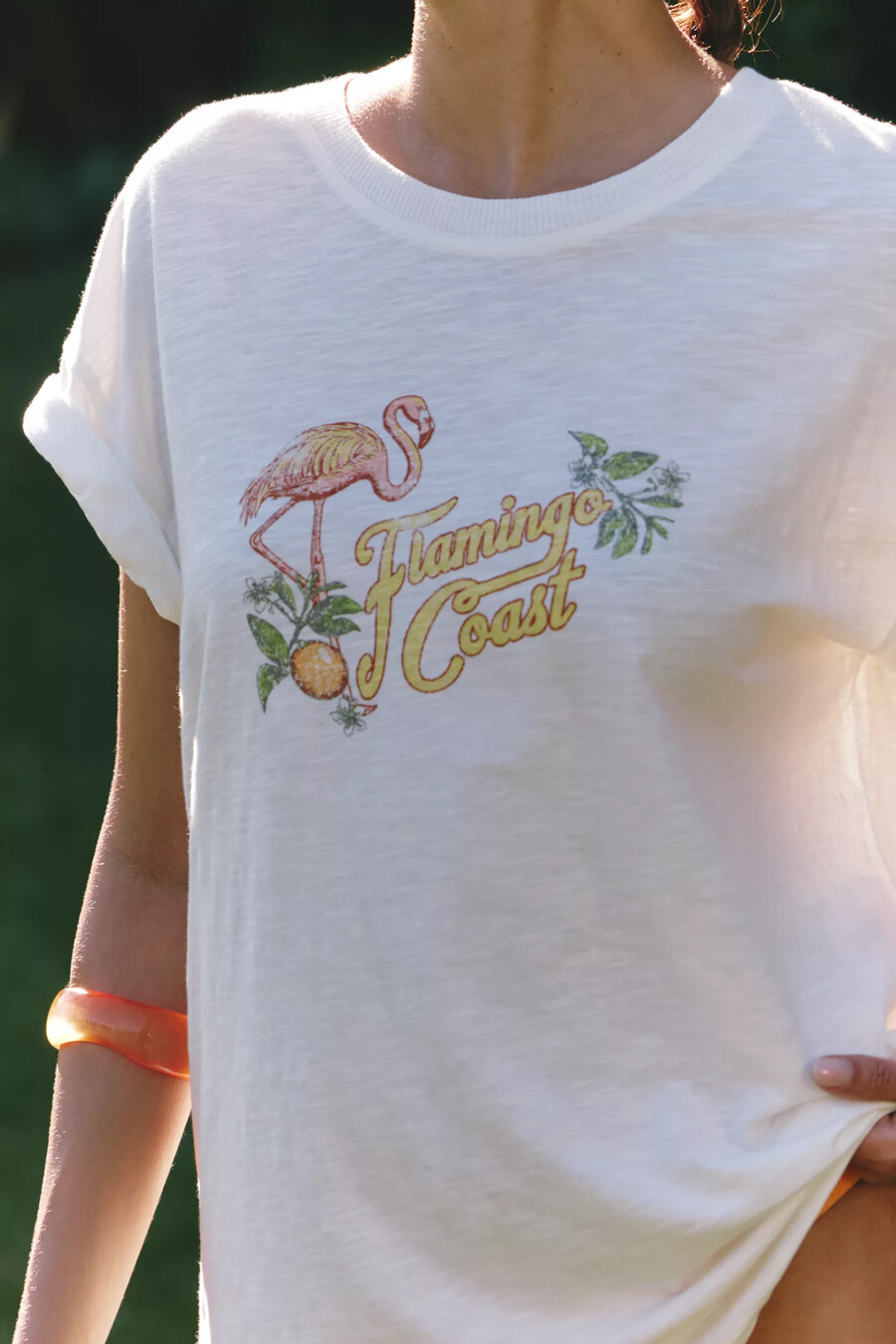 celandine grafik-t-shirt aus baumwolle mit rundhalsausschnitt