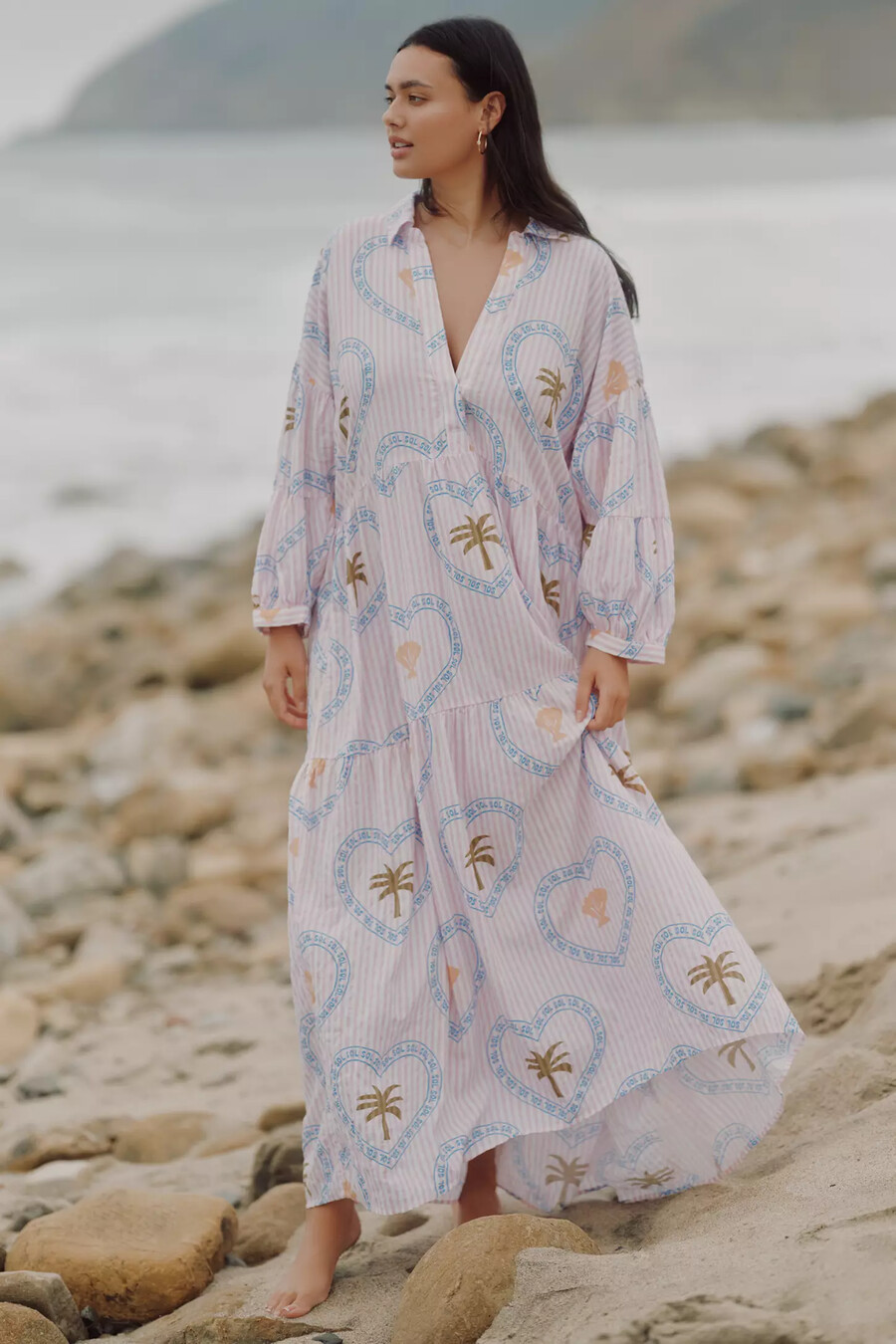 das carolita-hemdkleid mit stufenrock und print von celandine