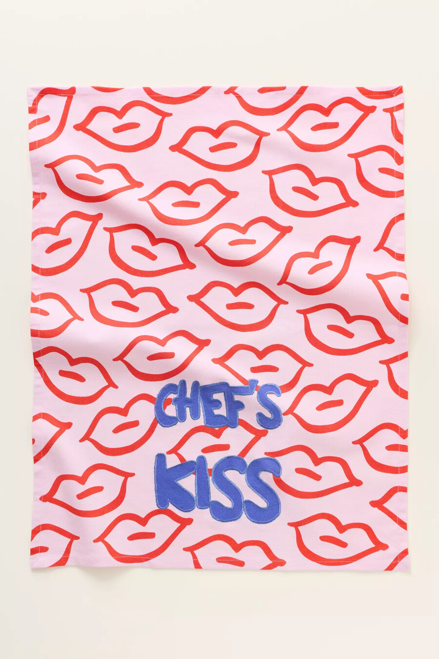 geschirrtuch „chefs kiss mit plot-twist-print
