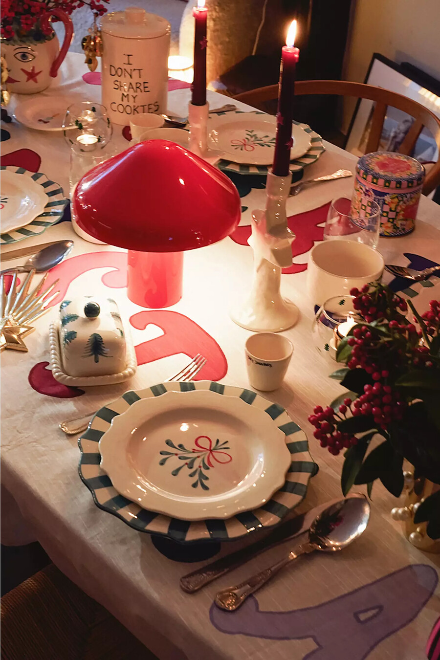 anna nina frohe weihnachten tischdecke