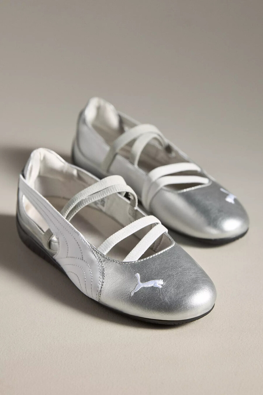 puma speedcat ballet metallic flats