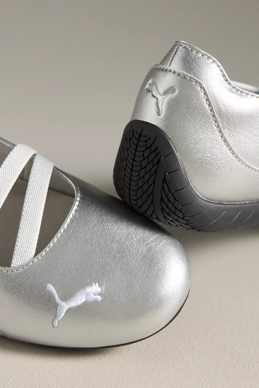 puma speedcat ballet metallic flats