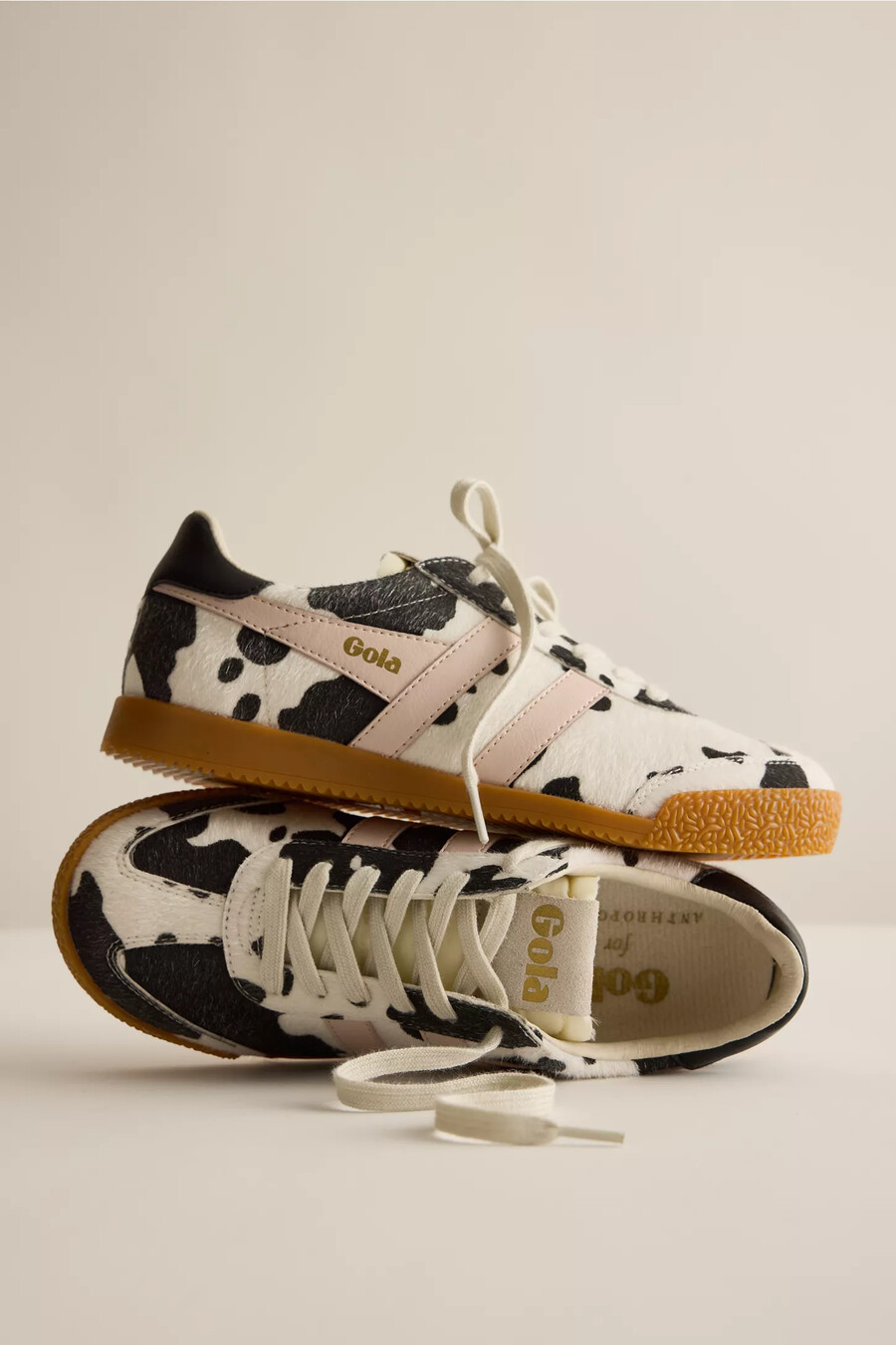 gola x anthropologie elan sneaker mit kuhmuster