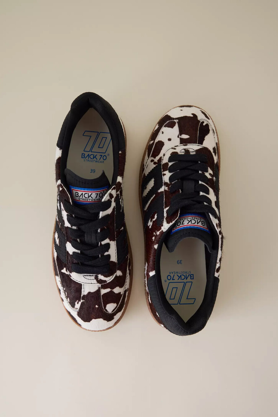 back 70 cow print cloud sneaker