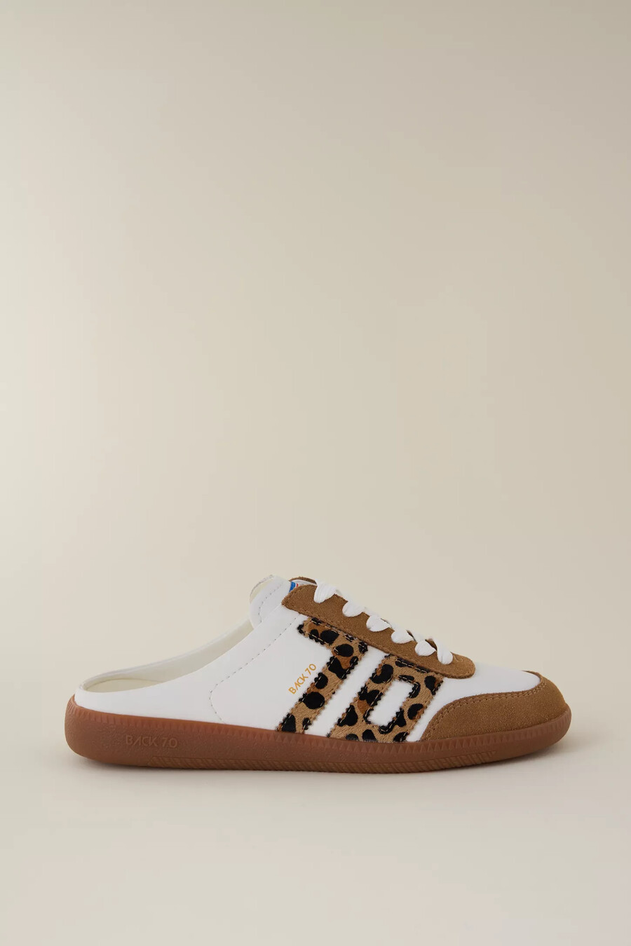 back 70 leopard print backless mule trainers