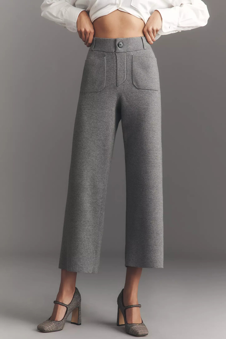 die colette strick-crop-hose mit weitem bein von maeve