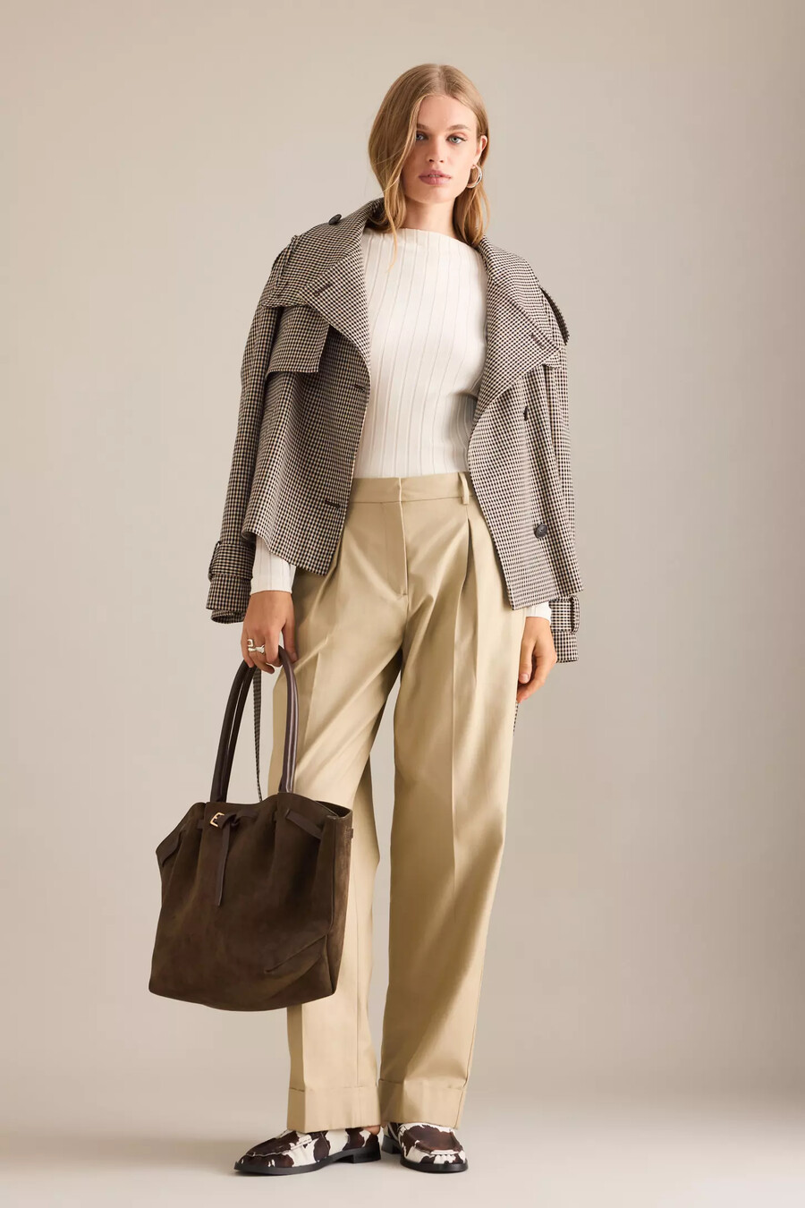 ausgewählte dora mid-rise tapered pants