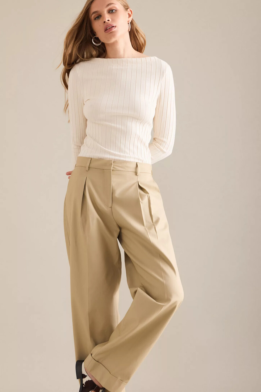 ausgewählte dora mid-rise tapered pants