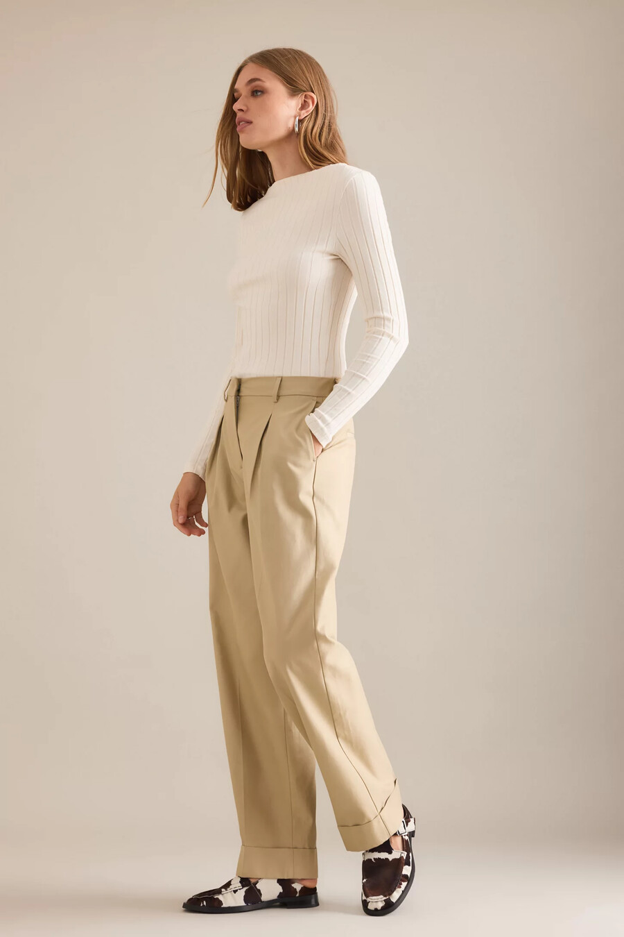 ausgewählte dora mid-rise tapered pants