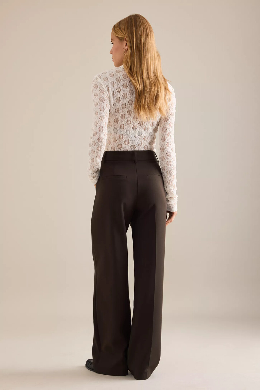 ausgewählte rita mid-rise wide-leg-hosen