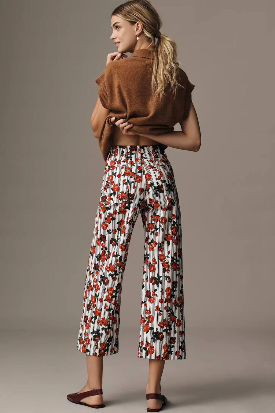 die colette cropped wide-leg hose von maeve magic fabric edition