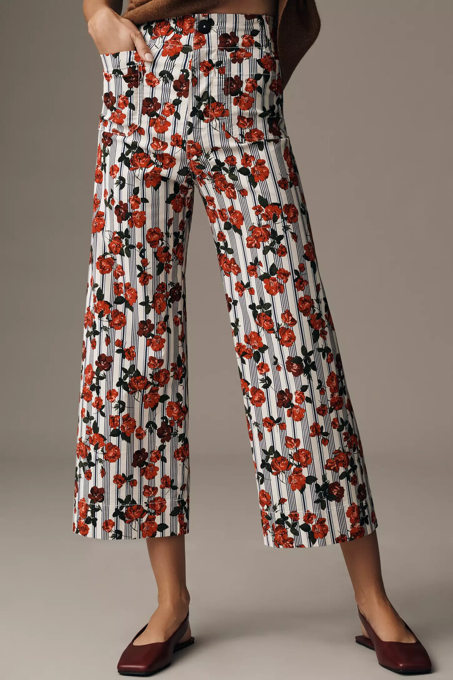 die colette cropped wide-leg hose von maeve magic fabric edition