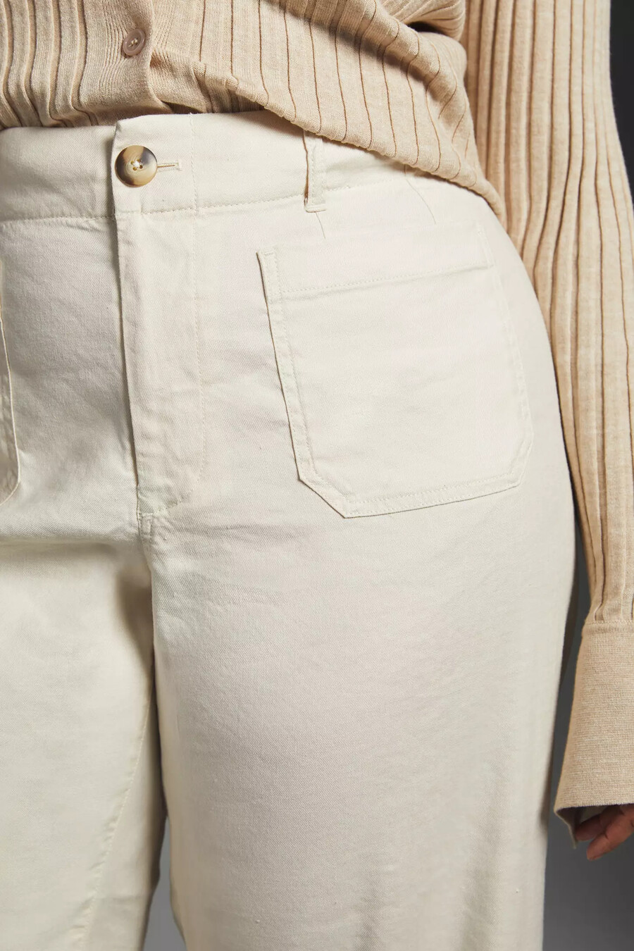 die colette cropped wide-leg hose von maeve leinen-edition