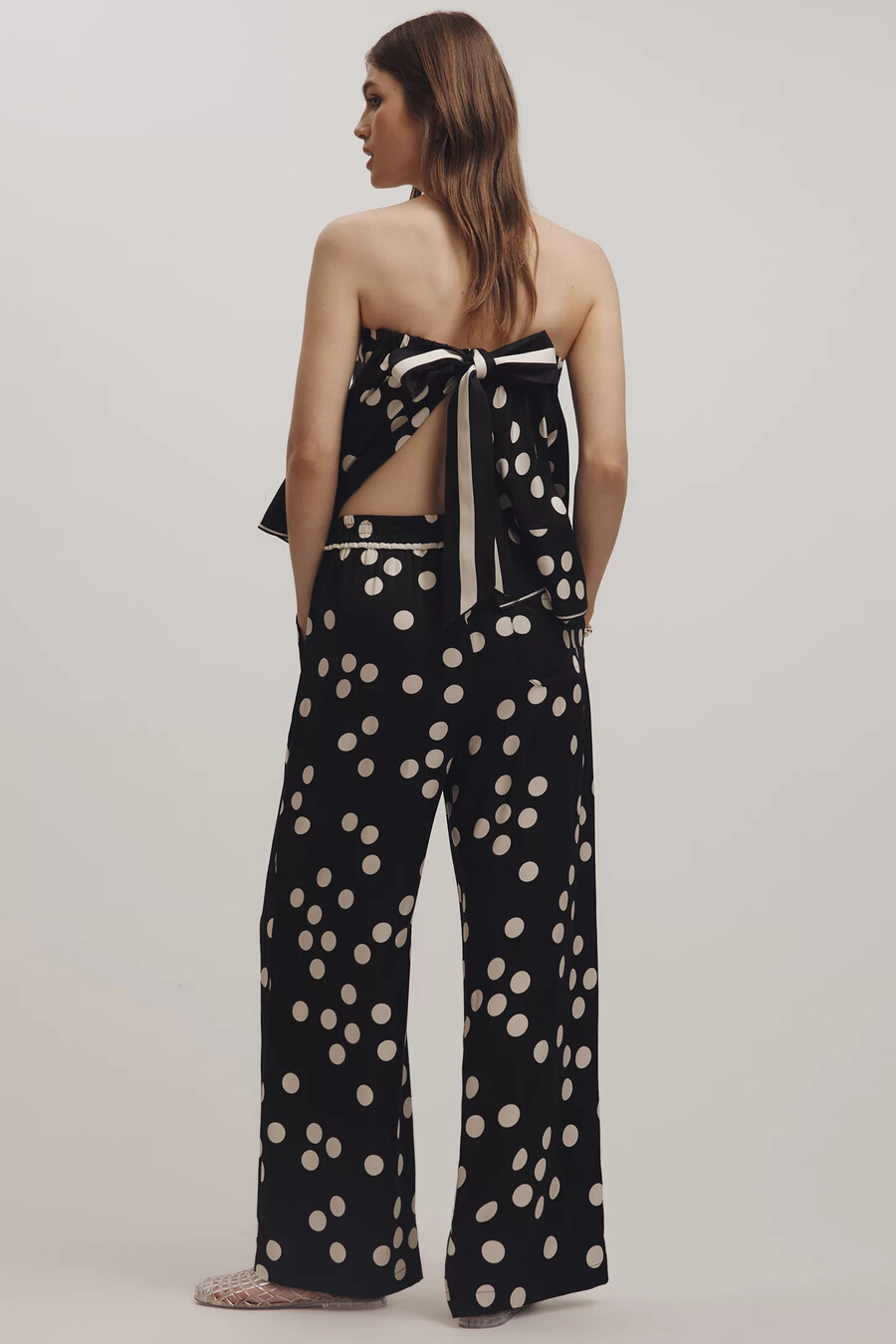 maeve low-slung bedruckte weite hose