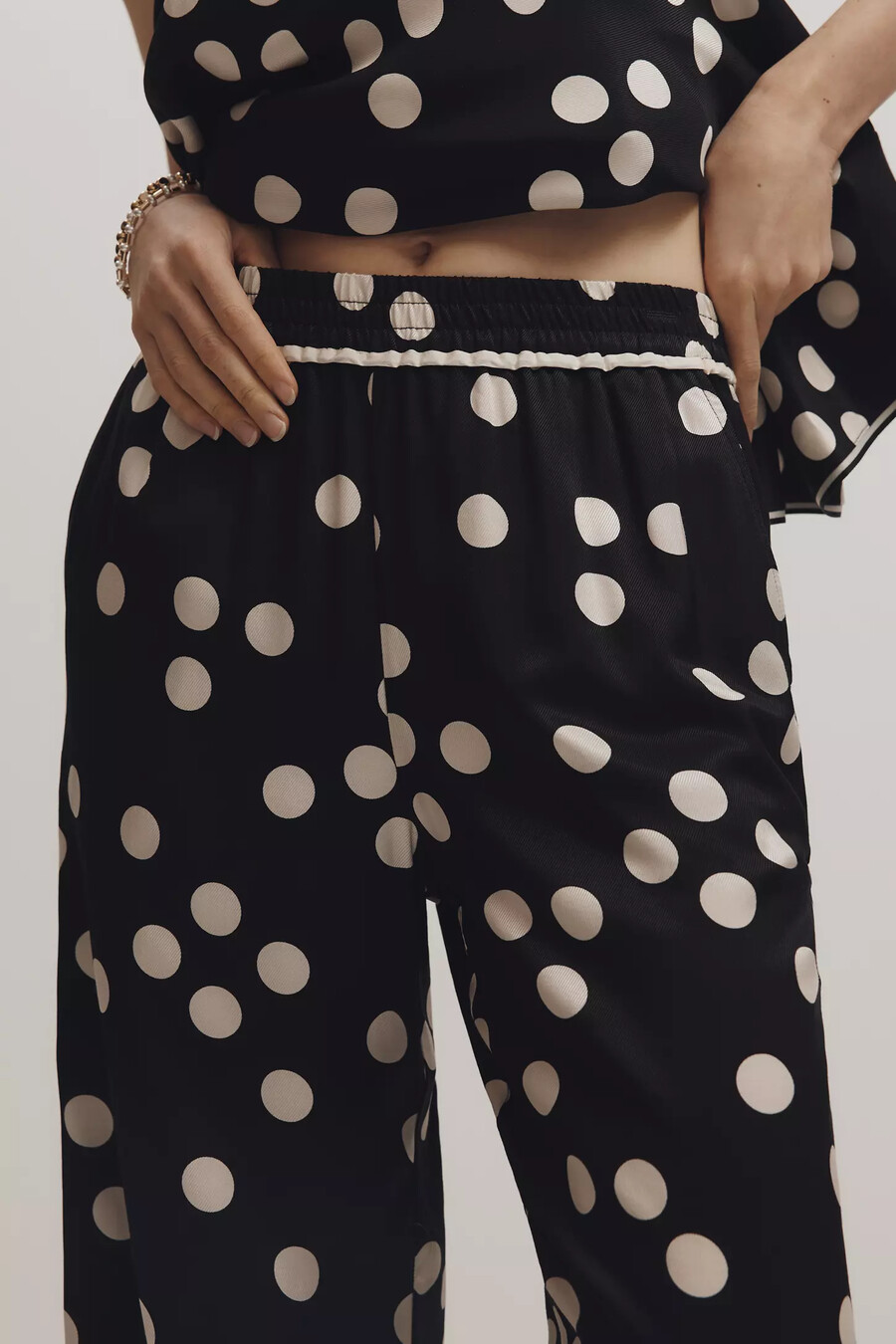 maeve low-slung bedruckte weite hose