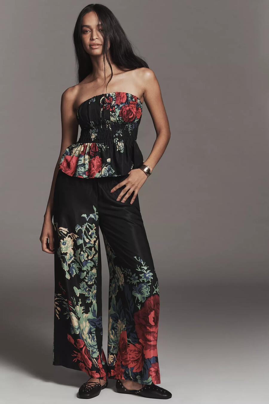 die somerset seidenhose mit print und weitem bein zum hineinschlüpfen