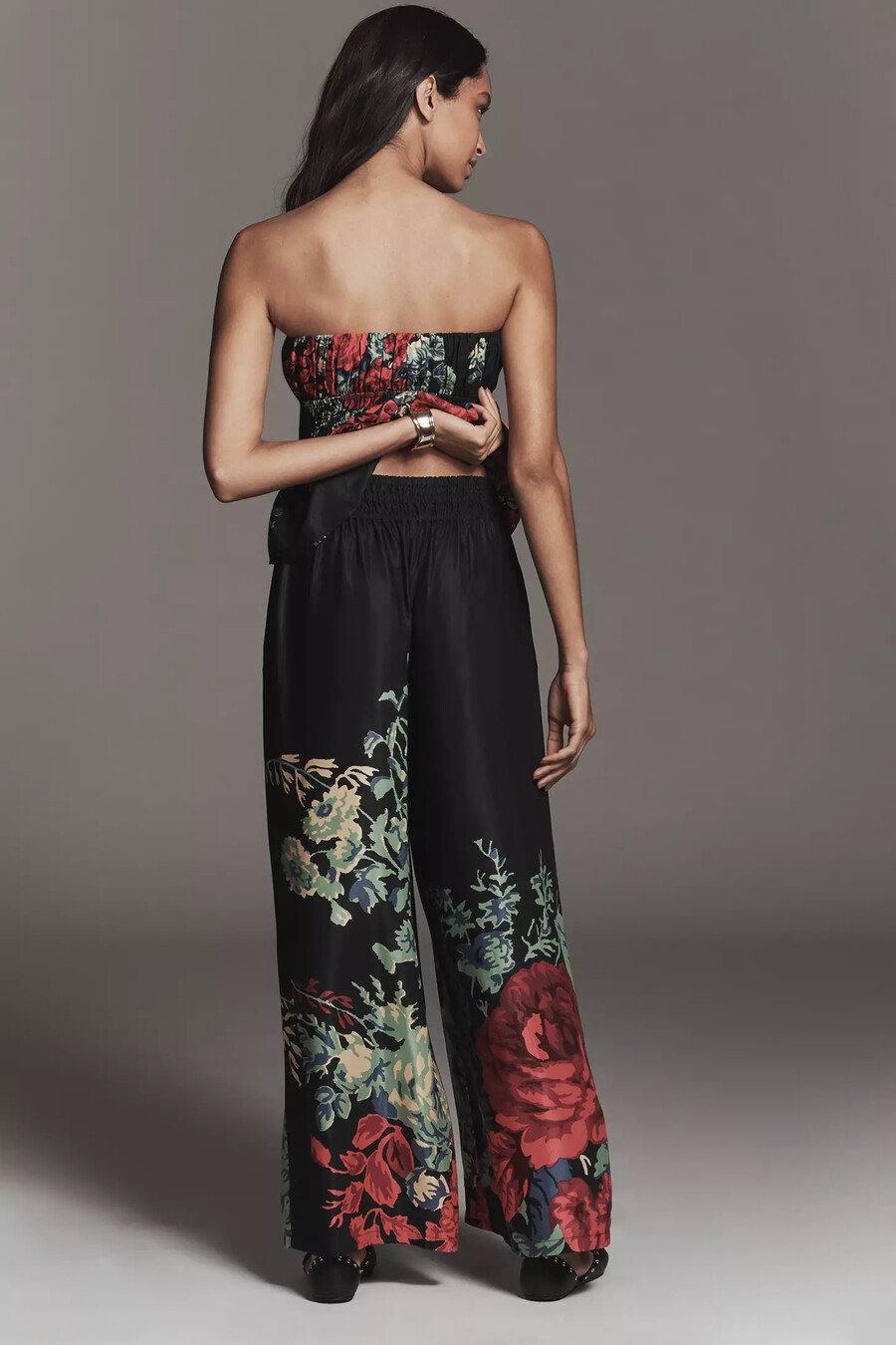 die somerset seidenhose mit print und weitem bein zum hineinschlüpfen