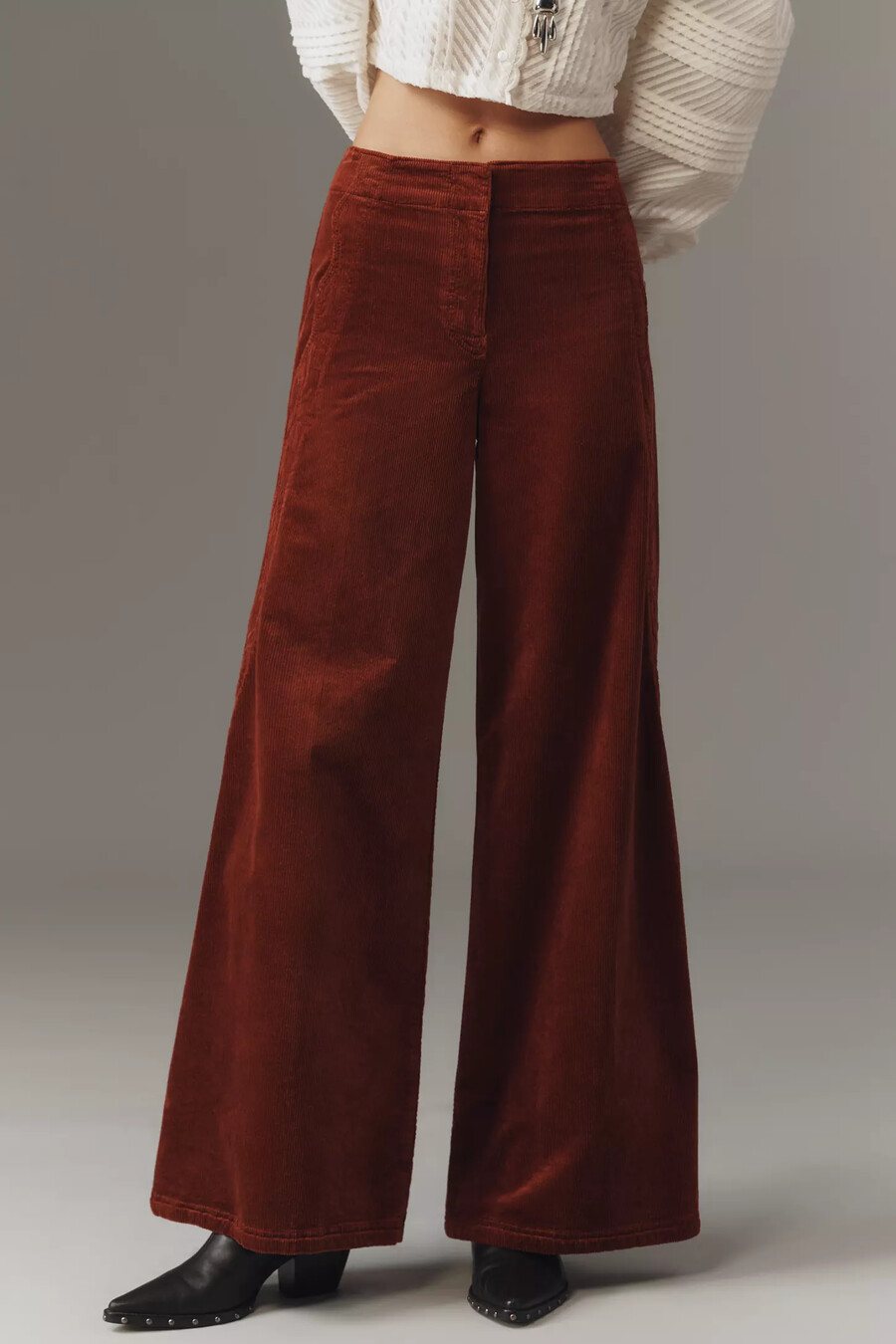 maeve scallop wide-leg hose cord-edition
