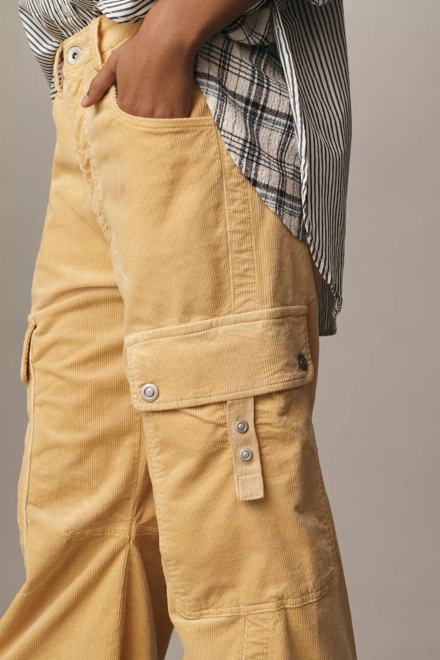 pilcro plüsch-cord-cargohose