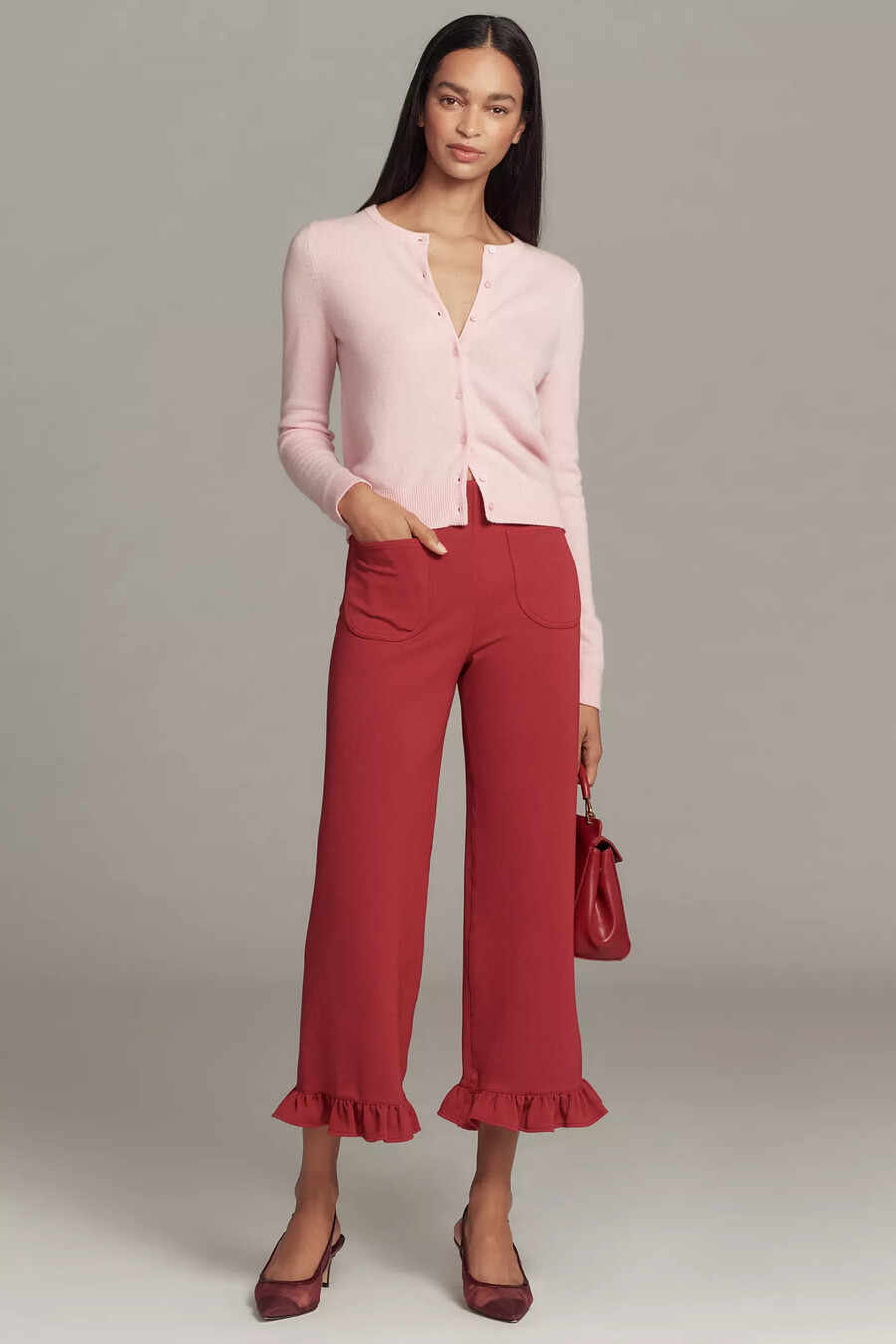 die colette-hose mit rüschensaum und weitem bein von maeve