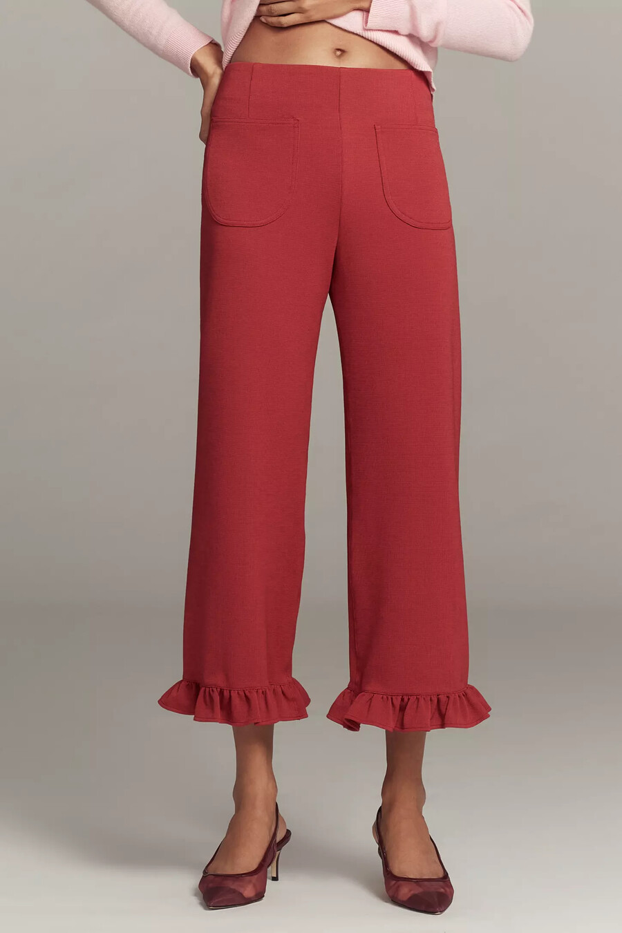 die colette-hose mit rüschensaum und weitem bein von maeve