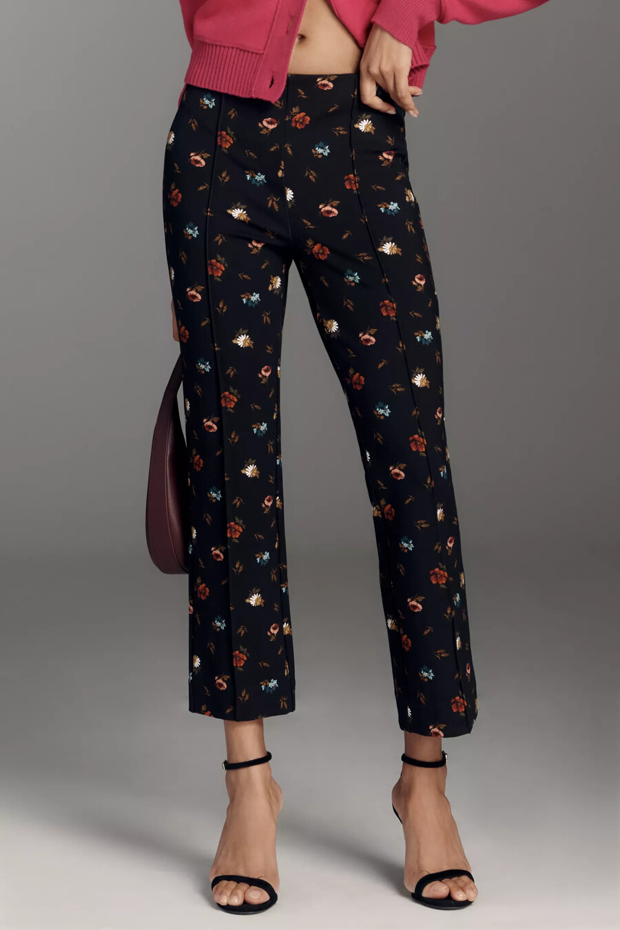 die poppy printed kick-flare pull-on trousers von maeve