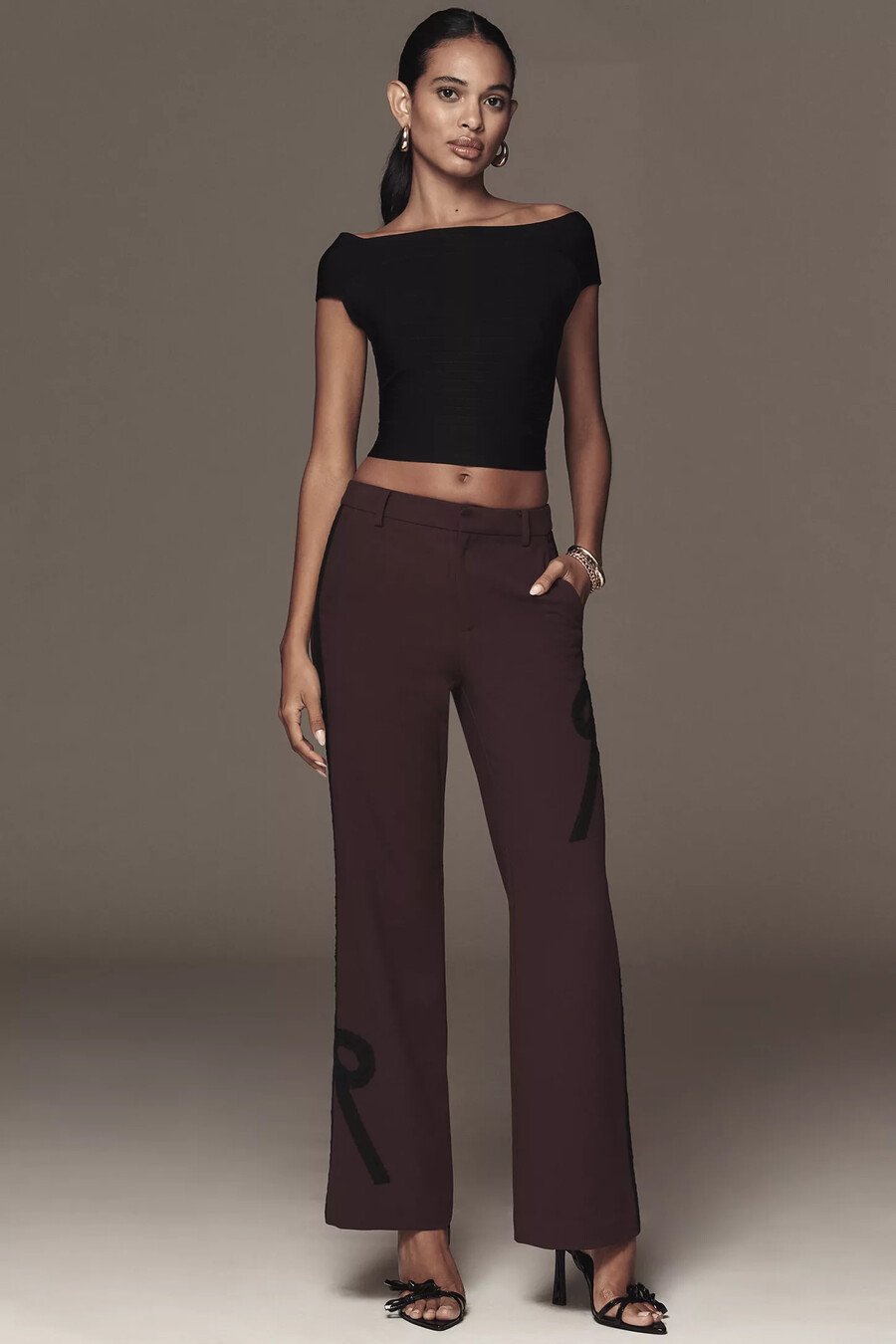 maeve ribbon slim flare hose