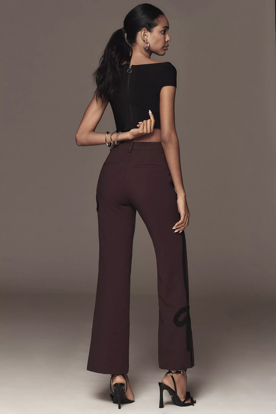 maeve ribbon slim flare hose
