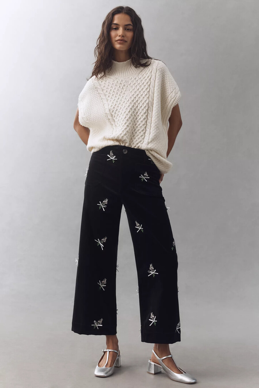 die colette 3d bouquets crop-hose von maeve