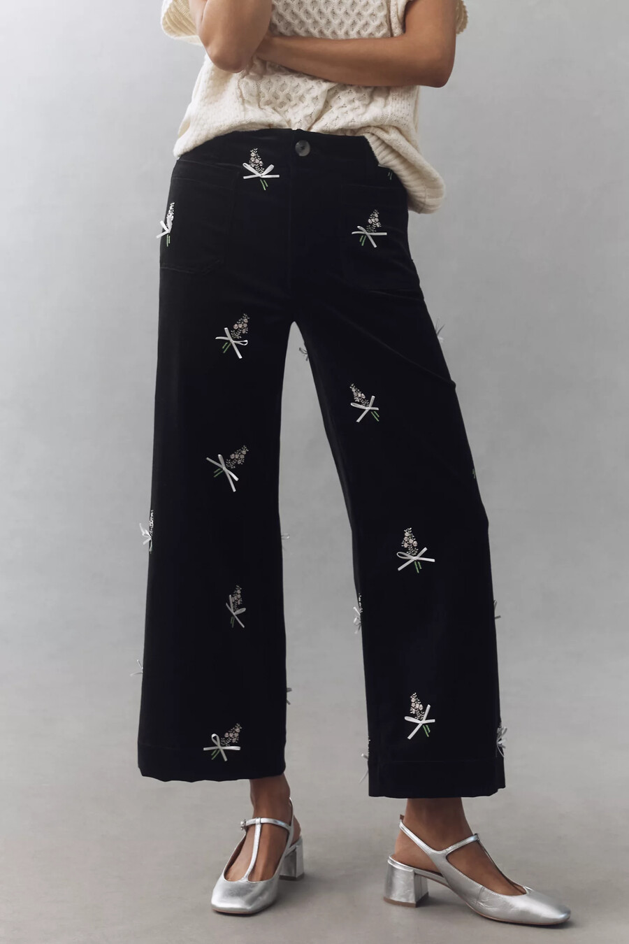 die colette 3d bouquets crop-hose von maeve