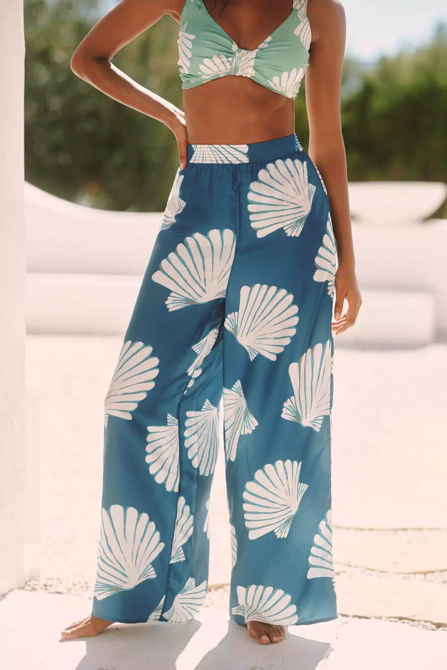 celandine the beach club high-rise wide-leg hose