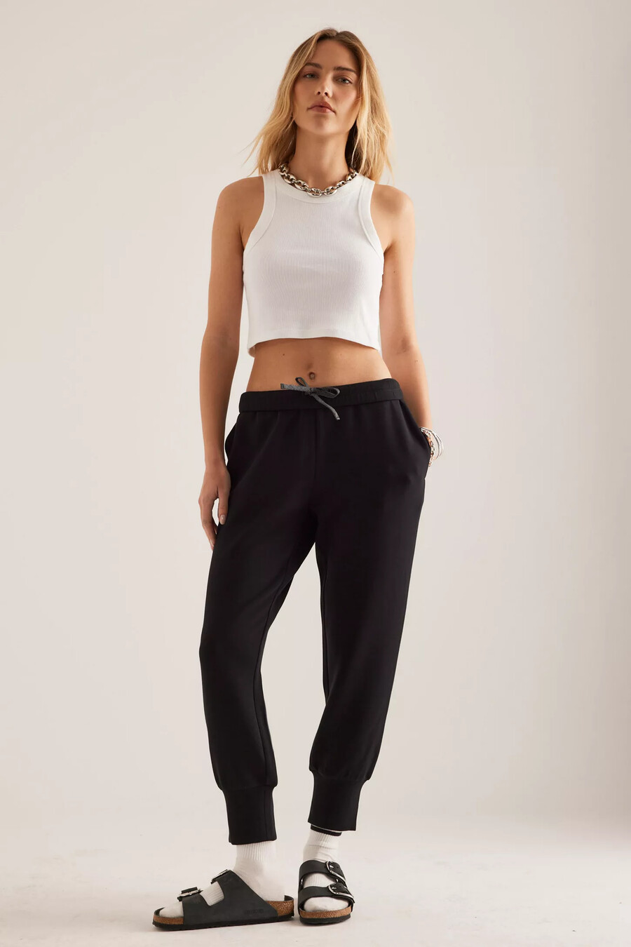 varley slim jogginghose mit bündchen