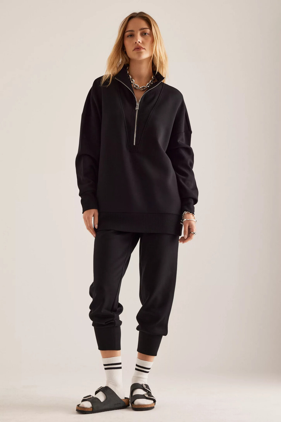 varley slim jogginghose mit bündchen