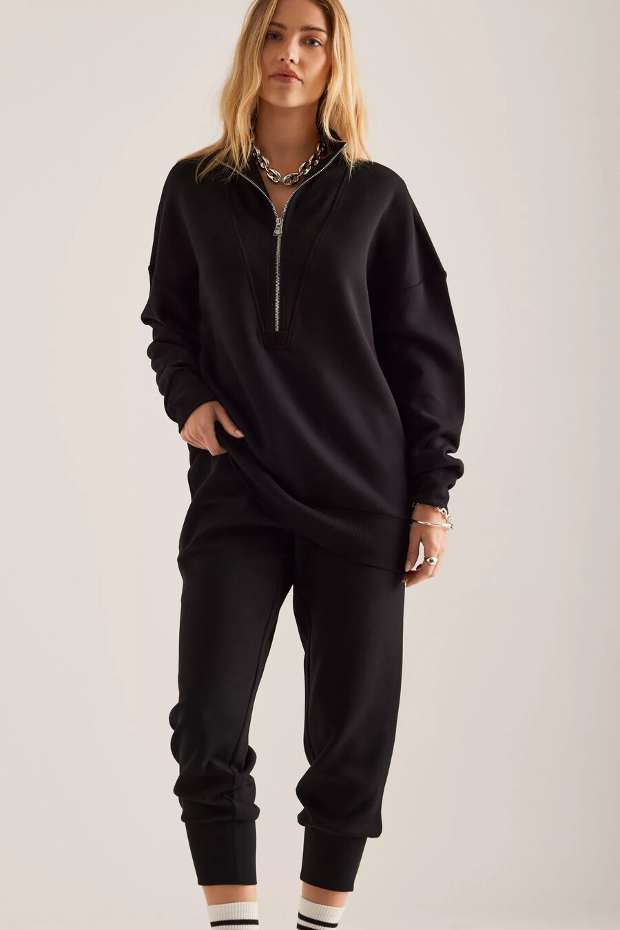 varley slim jogginghose mit bündchen